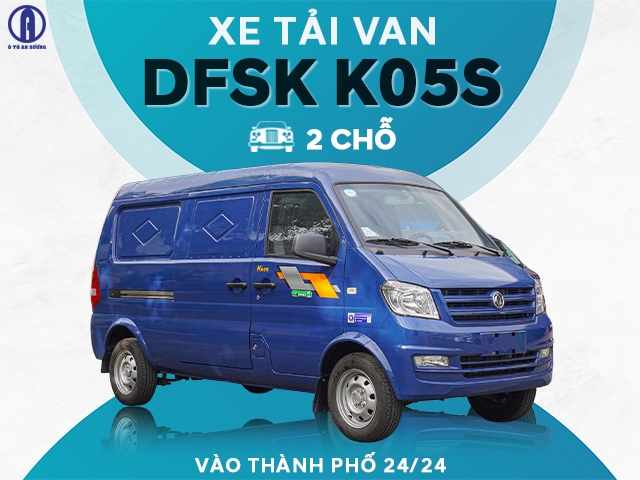 Ngoại thất xe tải van chở hàng DFSK K05s 2 chỗ hiện đại