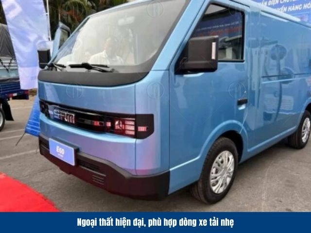Xe van điện SRM E60 3 chỗ sở hữu thiết kế theo hướng hiện đại v&agrave; tinh gọn