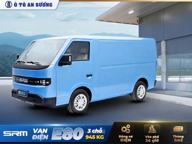 Xe tải van điện SRM E80 3 chỗ