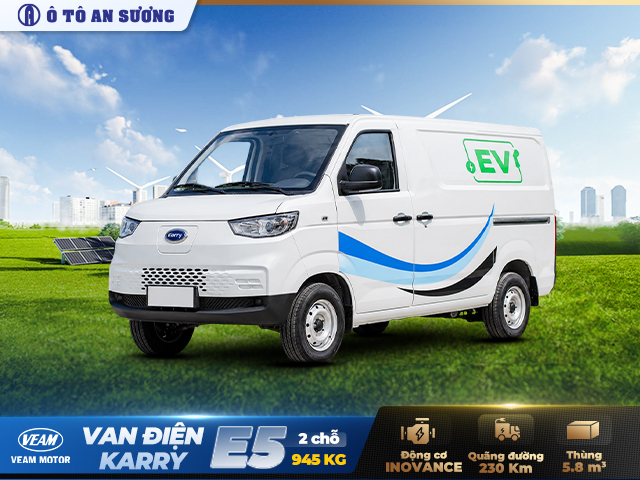 Xe tải van điện Veam Karry E5 2 chỗ được nhiều doanh nghiệp lựa chọn Xe tải van điện Veam Karry E5 2 chỗ được nhiều doanh nghiệp lựa chọn
