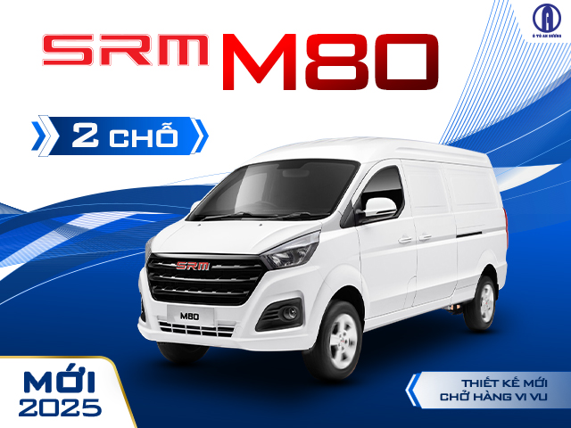 Nội thất xe van SRM M80 đầy hiện đại