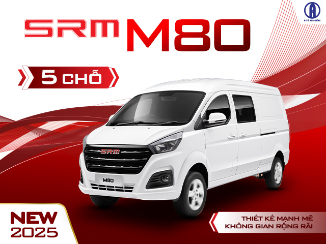 Nội thất xe tải van SRM M80 tiện nghi