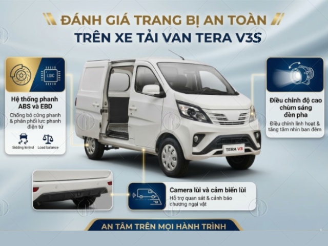 Van Tera V3S 2 chỗ trang bị an to&agrave;n 