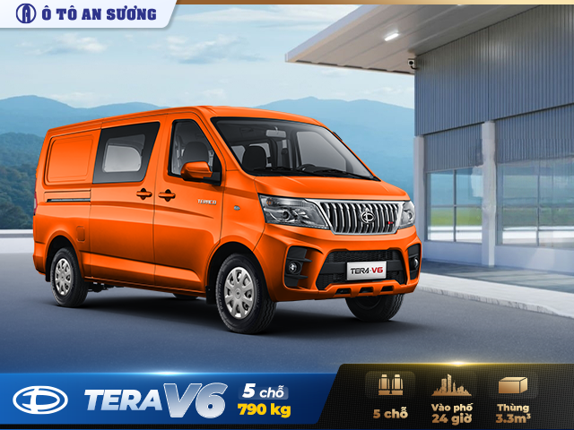 Ngoại thất xe tải van Tera V6 5 chỗ