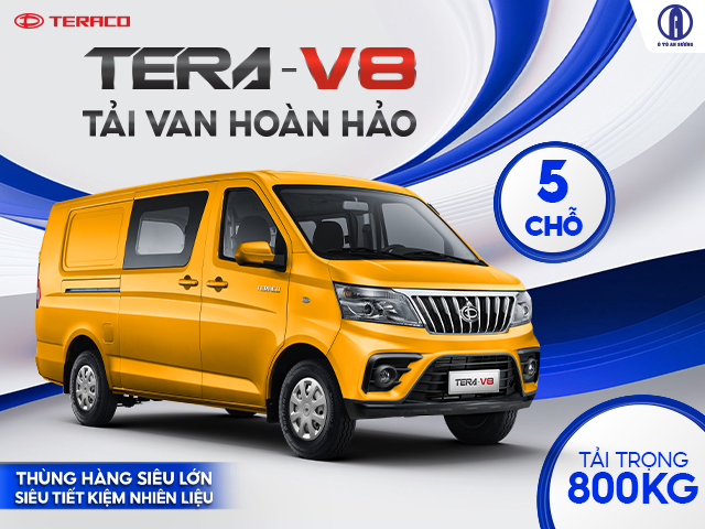 Khám phá xe van chở hàng Tera V8 5 chỗ sức chứa 800kg