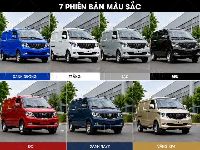 Xe tải veam v2 2 chỗ c&oacute; 7 phi&ecirc;n bản m&agrave;u sắc 